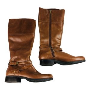 3708 Audrey Brooke Knee High Boots 8.5 M Brown Leather Equestrian